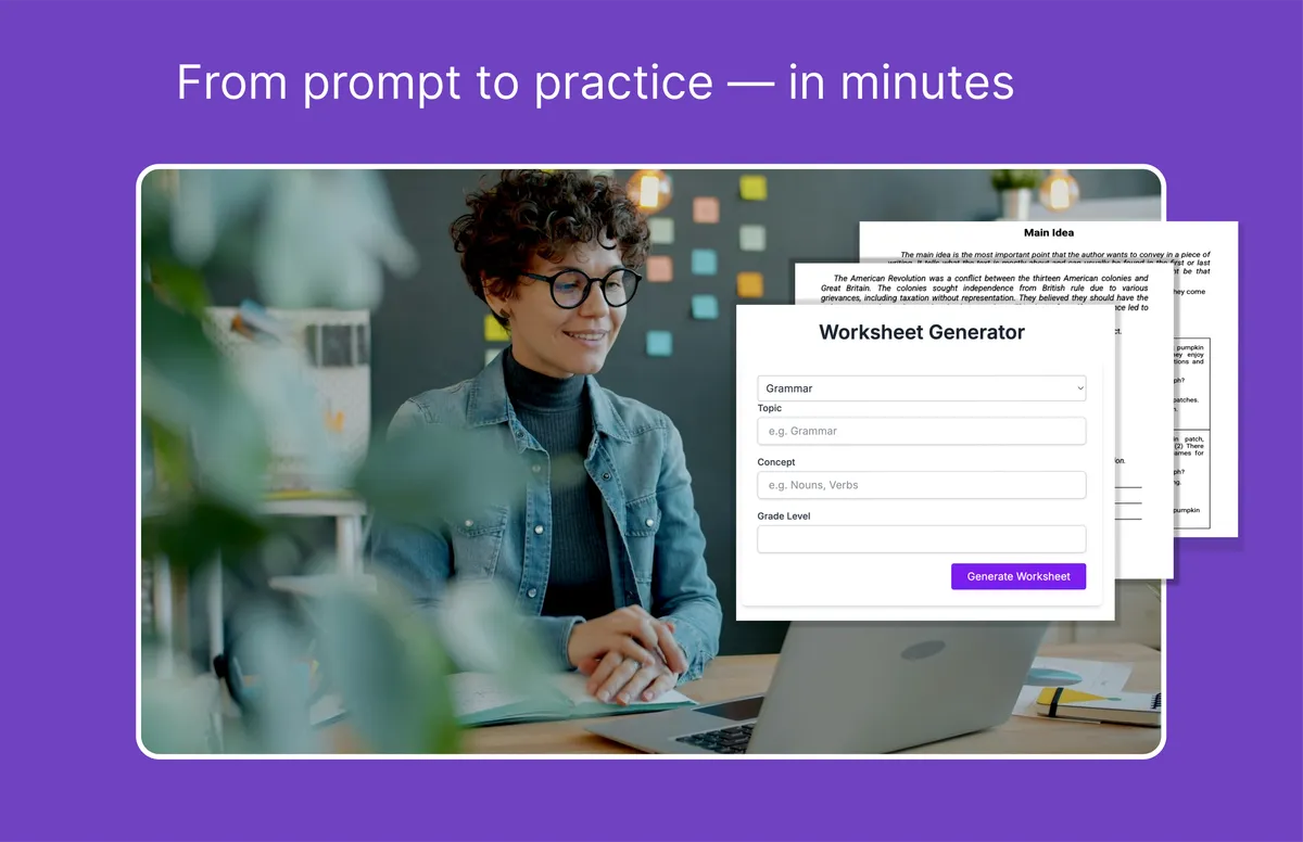 TEKS-aligned student practice and teacher dashboard preview