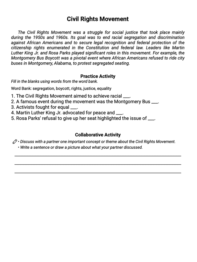 Social Studies TEKS worksheet sample